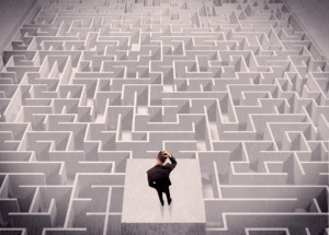 Businessman in a Maze