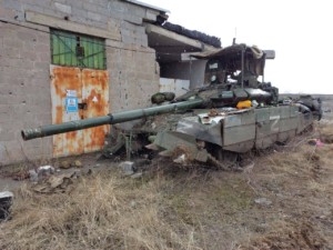 Destroyed Russian Tank in Ukraine