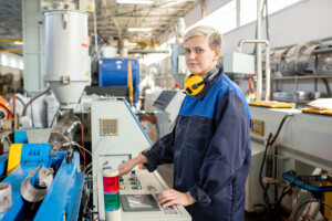 Young Female Worker in Industry